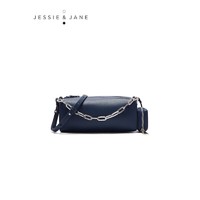 JESSIE&JANE JESSIE＆JANE 休闲通勤撞色链条斜挎包3626 黑色BK
