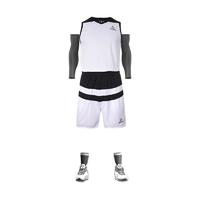 RIGORER 准者 ZZ1601116T 男童篮球服套装 纯白色纯正黑 130cm