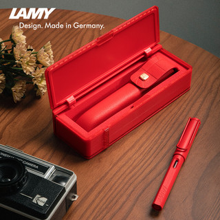 LAMY 凌美 钢笔狩猎系列草莓红墨水笔 小众礼物 VT2001-ST士多啤梨红 EF笔尖0.5mm 私人定制刻字