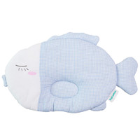 Purcotton 全棉时代 800-003225 婴儿定型枕头 蓝白格小鱼 34*21cm