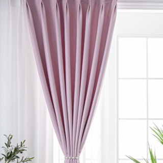 朵颐 麦加MO 遮阳隔热窗帘 粉色 2.5*2.5m 打孔款