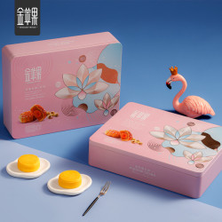 wisdom tryma 金苹果 月语秋韵420g铁盒装多口味广式月饼 中秋月饼