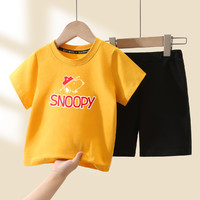SNOOPY 史努比 夏季新款儿童套装吸汗透气宝宝套