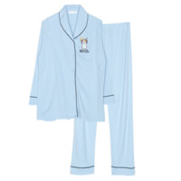 诺宜 J38158 孕产妇月子服套装 条纹蓝色 XXL