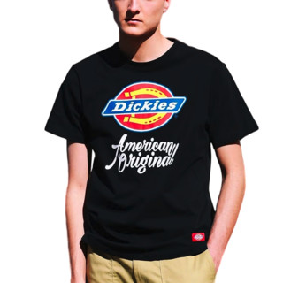 Dickies 帝客 男女款圆领短袖T恤 DK007087 黑色 M