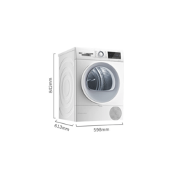 BOSCH 博世 4系列 WGA152U00W WQA254D00W 热泵式洗烘套装 极地白