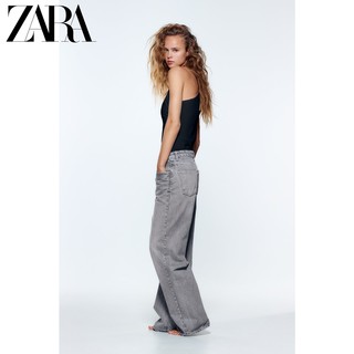 ZARA 夏季新款 女装 黑色褶皱装饰不对称设计连体衣 0264062 800