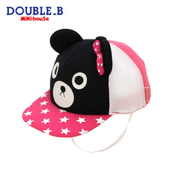 MIKI HOUSE 休闲棒球帽Mikihouse Double_B美式女童帽夏季新款集货
