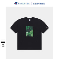 Champion 冠军新品T恤官方海外正品夏季欧版休闲短袖背后潮流短t