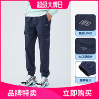 SKECHERS 斯凯奇 秋季时尚工装风男式休闲裤运动裤男长裤