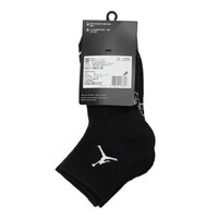 NIKE 耐克 男子 袜子 JUMPMAN QTR 3PPK 运动配饰 SX5544-010 M 黑色