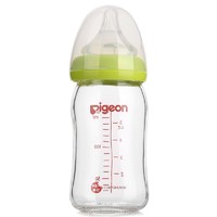 88VIP：Pigeon 贝亲 经典自然实感系列 AA72 玻璃奶瓶 160ml 绿色 0月+