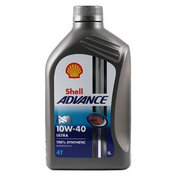 Shell 壳牌 欧洲进口 壳牌(Shell) 全合成机油 Advance Ultra 10W-40 1L/桶 爱德王子四冲程摩托车机油