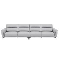  顾家家居 KUKA  DK.1105 头层牛皮沙发 四人位 松烟灰