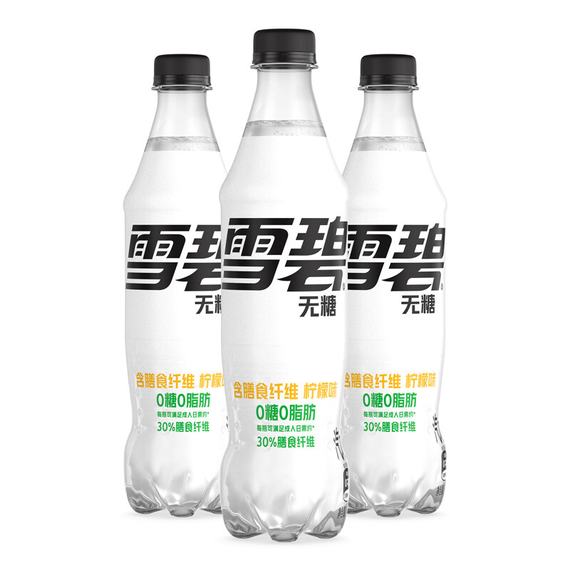 百亿补贴：Sprite 雪碧 纤维+汽水500ml*12瓶无糖零脂肪柠檬味汽水碳酸饮料整箱包邮