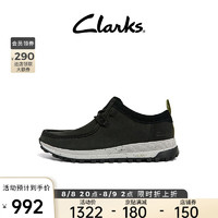 Clarks 其乐 男士2022春夏新款纯色流行袋鼠鞋舒适自在户外休闲男鞋 黑色 261656817 39.5