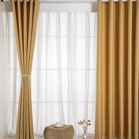 竹月阁 zygCPCL 全遮光窗帘 暗黄 1.1*1.8m-1.6*1.8m 2片装 经典款