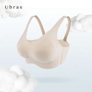 Ubras 云朵无尺码慕斯软支撑浪花领背心文胸无钢圈胸罩内衣女