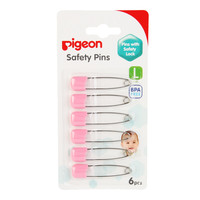 Pigeon 贝亲 10881 婴儿别针 粉色 L 6枚