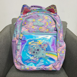 灿炫 smiggle书包小学生背包双肩包1-6年级可爱礼物 太空猫书包+笔袋套餐 大号