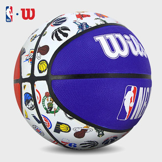 Wilson 威尔胜 NBA篮球7号橡胶耐磨户外篮球全队徽赛事训练比赛篮球 WTB1301IBNBA7CN彩色全明星