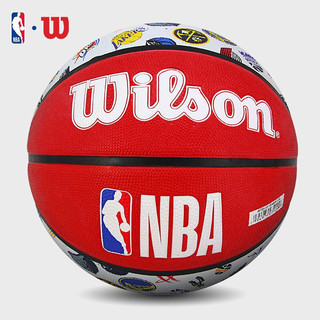 Wilson 威尔胜 NBA篮球7号橡胶耐磨户外篮球全队徽赛事训练比赛篮球 WTB1301IBNBA7CN彩色全明星