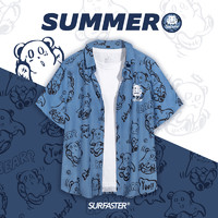 『Surfaster』幽灵小熊 欧美潮牌bf情侣装宽松夏威夷衬衫沙滩罩衫