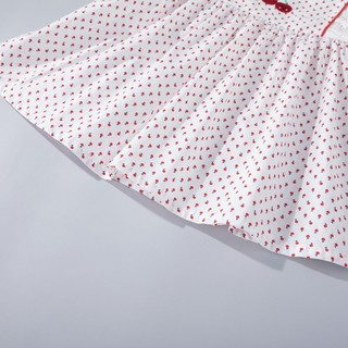 mini balabala 迷你巴拉巴拉 ZA0E112221291-00316 女童连衣裙 白红色调 90cm