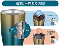 THERMOS 膳魔师 真空隔热平底杯 600ml 蓝金色 JDE-601LTD BLGD