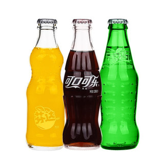 Coca-Cola 可口可乐 小瓶老式玻璃瓶装碳酸饮料可乐雪碧芬达怀旧聚会怀旧复古瓶 可乐200mlX8瓶