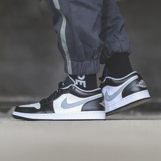 耐克(NIKE)男女鞋 Air Jordan aj1 新款低帮透气休闲轻便运动篮球鞋 553558-553560-040 黑白灰 35.5