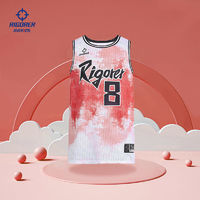 RIGORER 准者 2021新款儿童运动背心篮球夏训练跑步扎染潮流透气篮球服上衣