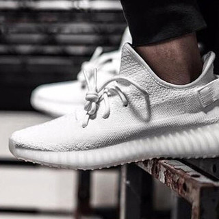 adidas ORIGINALS Yeezy Boost 350 V2 中性跑鞋 CP9366 纯白 45