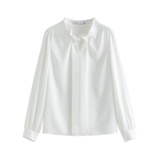 范思蓝恩 女士长袖衬衫 22FS2489 白色 L