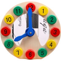 贝利雅 木质立体时钟数字玩具