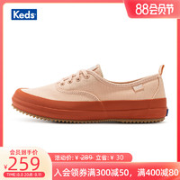 Keds旗舰店女鞋低帮系带帆布鞋运动复古休闲鞋小脏橘板鞋WF59407