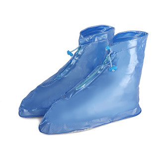 三樱 DS0226 男女款短筒雨鞋套 升级款 蓝色 XXL