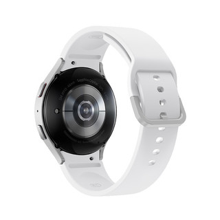 SAMSUNG 三星 Galaxy Watch5 蓝牙通话版 智能手表 44mm 银色钛合金表壳 云雾冰川运动表带（GPS、血氧）