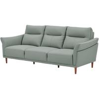  顾家家居 KUKA  1109 头层牛皮沙发 三双 晨雾绿