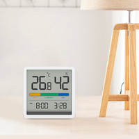 MI 小米 米物静享温湿度时钟电子家用卧室婴儿房数显精准室温温度计
