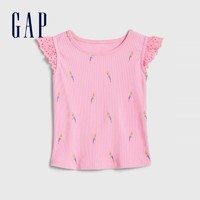 Gap 盖璞 女幼童小飞袖T恤