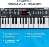 prime会员：ALESIS Melody 32 – 带有 32 键、扬声器、300 种声音、300 种节奏、40 首歌曲、USB-MIDI