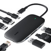 AUKEY USB3.0扩展坞 8合1拓展坞 USB千兆网线口转换器 PD100W快充 USB分线器HDMI 数据线转接头 Type-C拓展坞