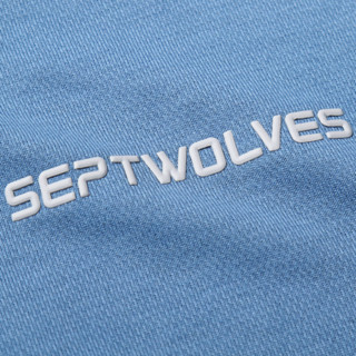 SEPTWOLVES 七匹狼 生活休闲系列 男士圆领短袖T恤 1H1B30602919 中蓝 50