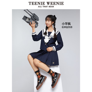 TeenieWeenie小熊半身裙女夏JK学院风甜美百褶裙格纹短裙青春少女