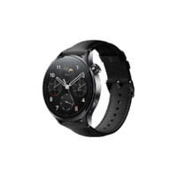 MI 小米 Watch S1 Pro 智能手表 1.47英寸 黑色不锈钢表壳 黑色氟橡胶表带 (北斗、GPS、血氧)