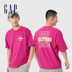 Gap 盖璞 男女装LOGO宽松运动短袖T恤858597夏季新款打底衫潮
