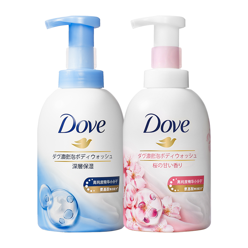 Dove 多芬 绵密沐浴泡泡套装 (深层营润400g+樱花甜香400g)