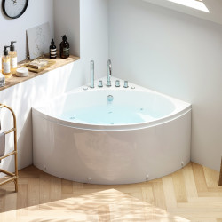 horow希箭可选带座位丨希箭亚克力小户型扇形浴缸空缸默认带座位