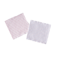 EMXEE 嫚熙 婴儿肚兜 单层款 2件装 粉条+蓝粉细条